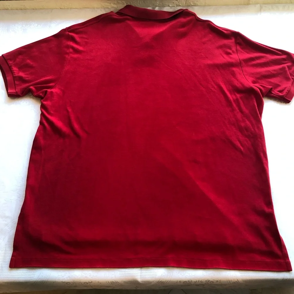 Polo Ralph Lauren Red Polo Shirt Men’s Size XXL 1/4 Button-Up Short Sleeves Top
